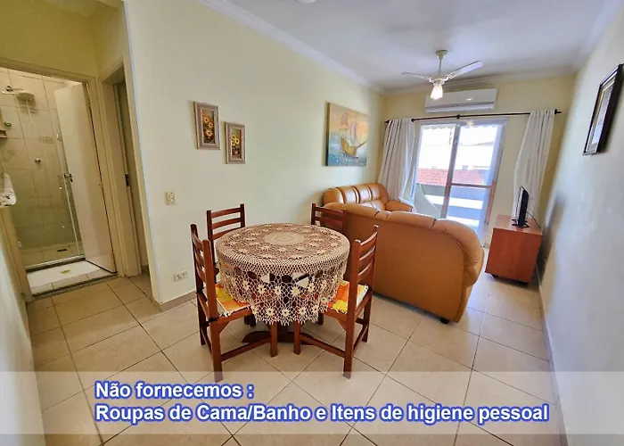 Aconchegante Apto 01 Dorm C/Sacada, Ar-Cond, Wi-Fi, Lado Praia Guarujá